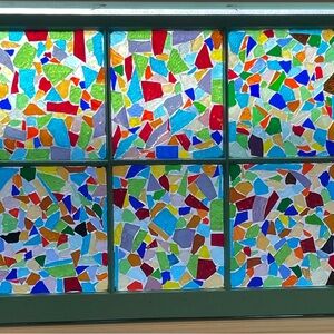 Colorful Mosaic Window Panel